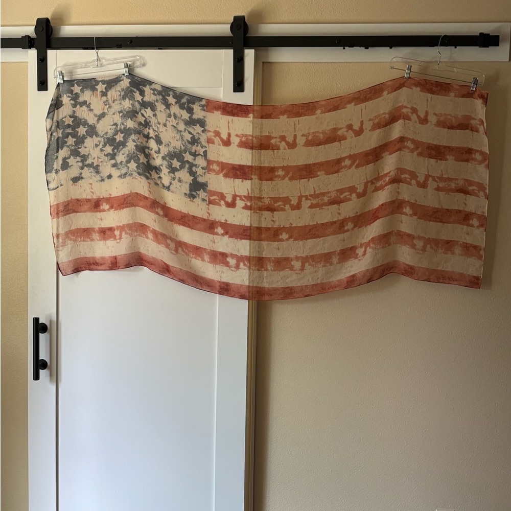 American Flag Print Scarf